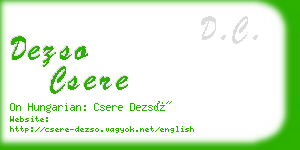 dezso csere business card